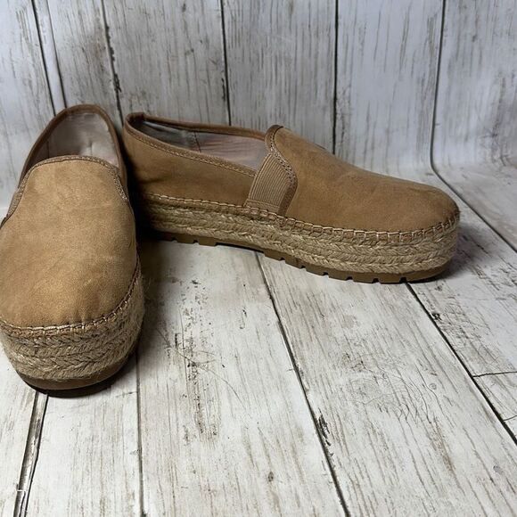 Circus by Sam Edelman Suede Espadrille Platform Tan Shoes size 7 - Picture 3 of 9